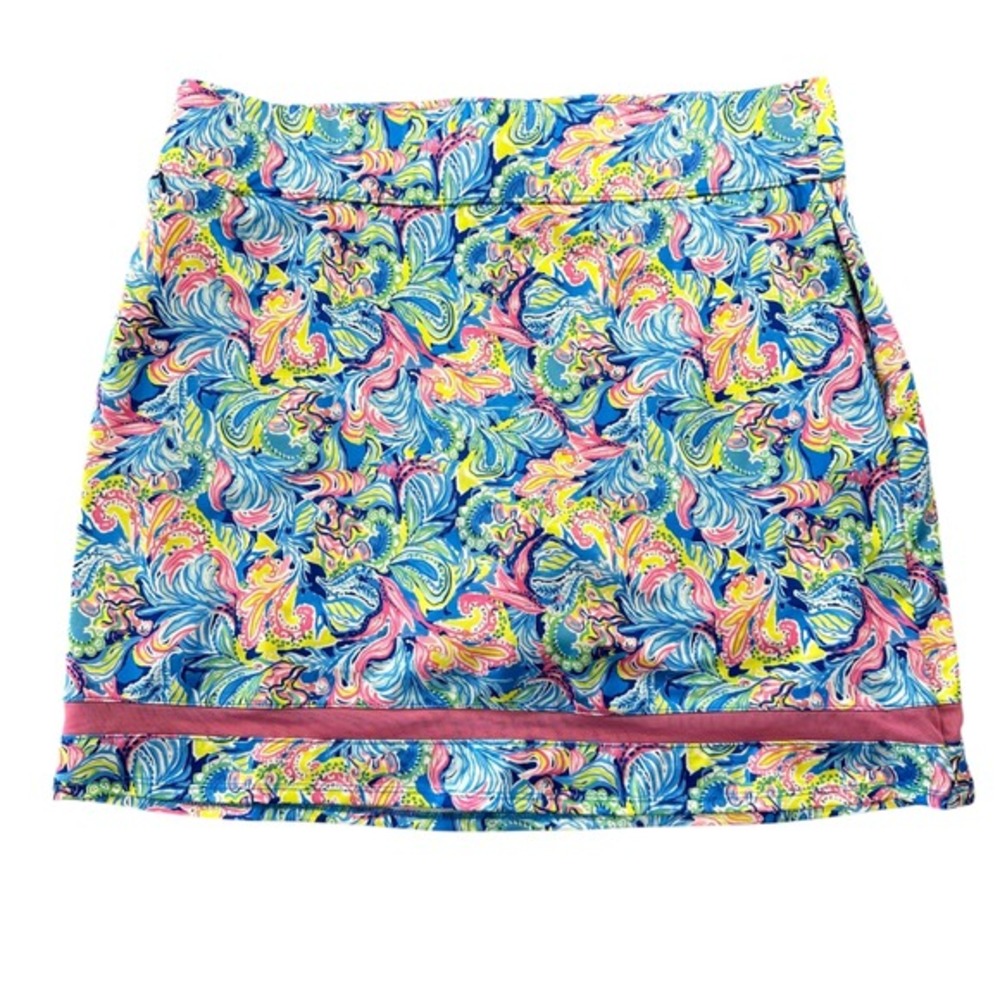 Stella Parker‎ Sport Vibrant Floral Skort Large Blue Paisley Tennis Golf Skirt